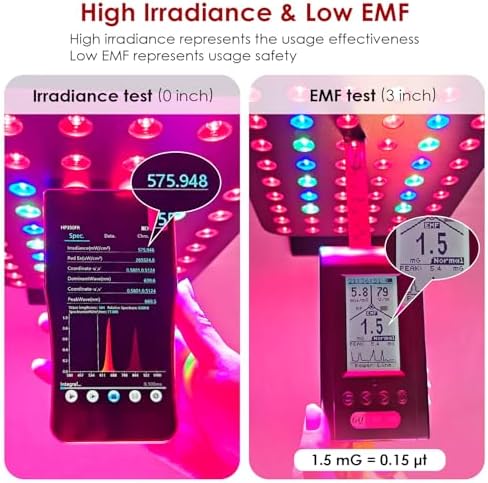 Red Light Therapy Panel 300W 60pcs Dual-Chip 4 Bands LED Light Therapy Red Infrared Blue Green 660nm 850nm 455nm 528nm, High Irradiance, Touch Screen Controller, Ideal for Body, Face, Skincare, Sleep - Image 4