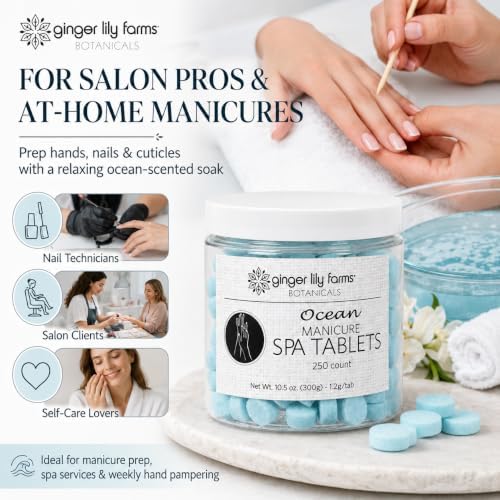 Ginger Lily Farms 250ct Manicure Spa Tablets, Ocean Scent - Image 3
