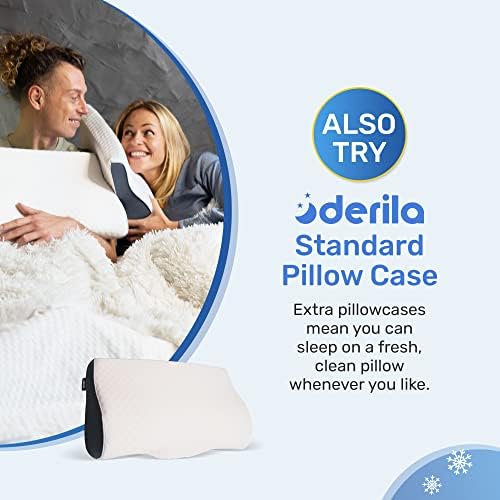 Derila Cooling Pillowcase for Neck Pillow, Cover Only, White, 50 x 30 cm - Image 6