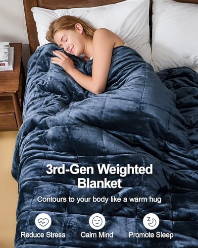 Ultra Soft Sherpa Weighted Blanket for Adults, 60"x80" 15lbs Heavy Blankets - Image 2