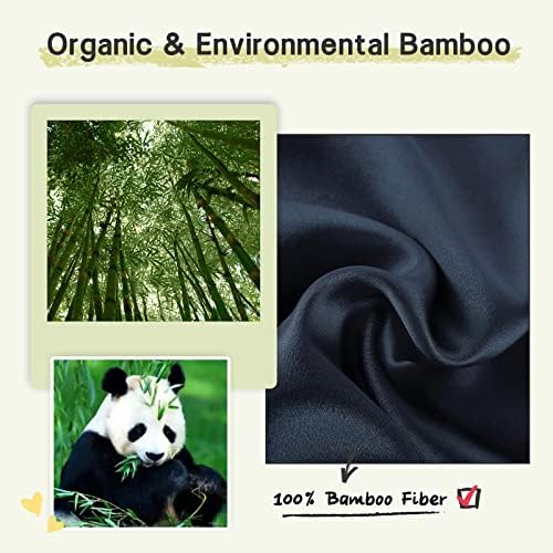 100% Handmade Bamboo Sleeping Eye Mask for Women for Men,Night Masks,Organic Sleep Mask,Blockout Eye Mask for Sleeping,Large Size Adjustable (Navy Blue) - Image 4
