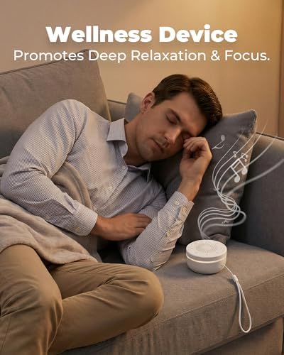 White Noise Sound Machine for Sleep, Portable White Noise Sound Machine with 30 Soothing Sounds, 3 Timers, Night Light, Memory Function for Baby Registry, Adults, Kids, Travel, Home, Office - Image 7