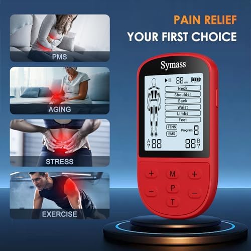 TENS Unit Muscle Stimulator, Transcutaneous Electronic Nerve Stimulator for Pain Relief Therapy, EMS Muscle Stimulator with 10 Electrode Pads for Back, Neck, and Shoulder Pain - Image 3