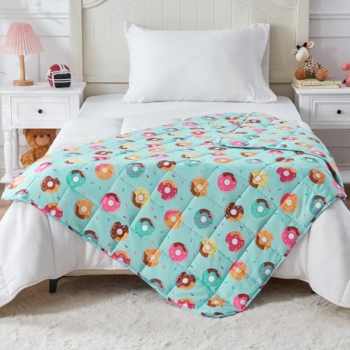 yescool Doughnut Weighted Blanket 7 Pounds Cooling Weighted Lap Blanket, Cute Heavy Blankets, Weighted Throw Blanket Gifts for 60-80lbs, 40"x60" - Image 6