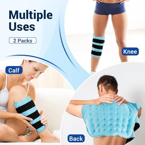 Comfytemp Extra Large Calf Shin Splint Ice Packs for Injury Reusable Wrap - Image 6