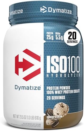 Dymatize ISO100 Protein Powder, 100% Whey Isolate, Cookies & Cream by DymatizeNutrition