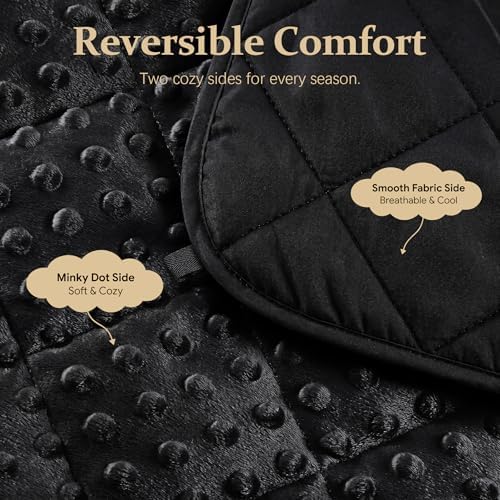 MAXTID Weighted Blanket Kids 5lbs 36"x48" Kids Blanket for Boys & Girls Weighted Throw Blanket Children Bedding Gifts for 5 6 7 8+ Year Old Kid Small Weighted Comfort Blankets,Black - Image 4
