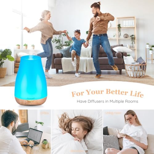 Homeweeks Essential Oil Diffuser for Room 100 ML 1 Pack - Image 2