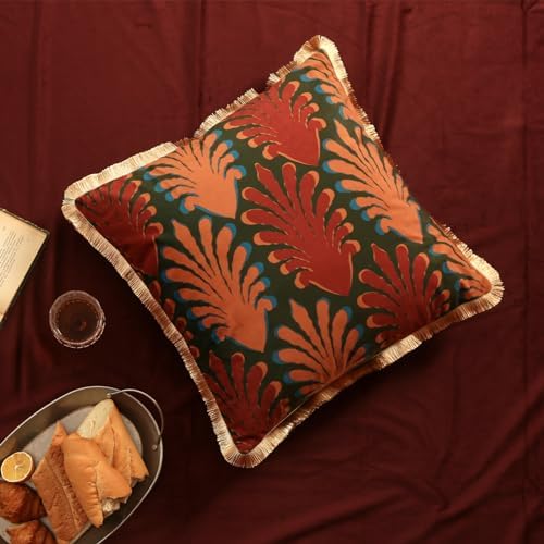 patdrea Designer Velvet Throw Pillow Cover,Set of 2,18"x18"-OldlegendA - Image 2