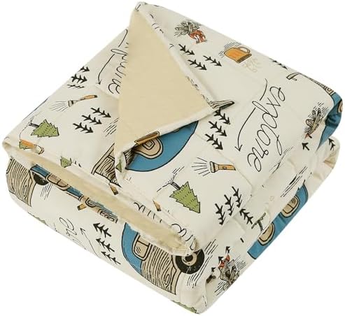 Weighted Blanket - 2 lbs Cooling Ivory Forest Heavy Blanket, 36"x48", Small Size Breathable Lap Blanket for Hot Sleepers - Image 6