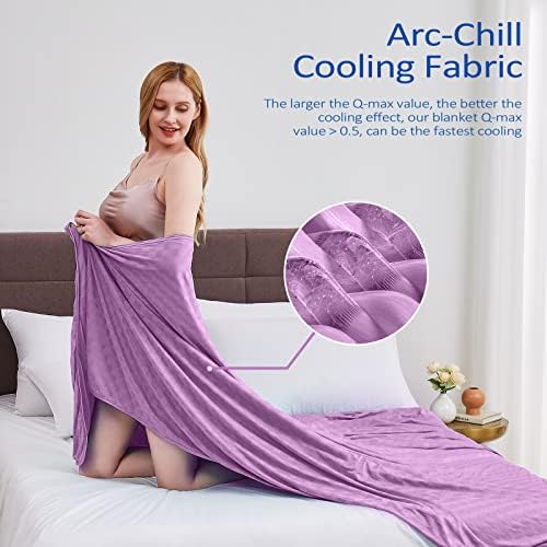 Topcee Cooling Blanket, Summer Cooling Blankets for Hot Sleepers, Arc-Chill Q-Max>0.5 Cool Fiber, Oeko-TEX 100% Certified, Soft, Breathable, Double-Side Bed Throw,Keep Cool for Adults Kids 90"x90" - Image 3