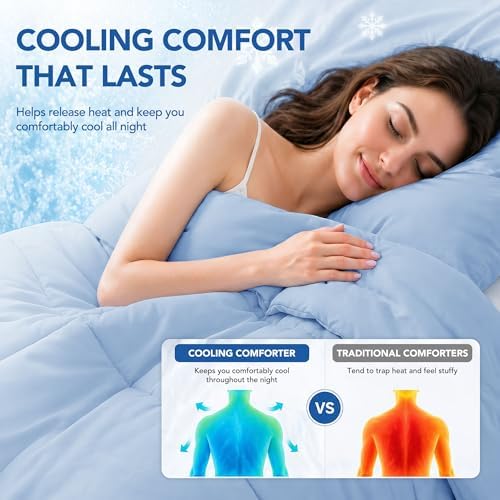 Deconovo Cooling Blanket Queen for Hot Sleepers, Dual Sided Cool Touch - Image 3