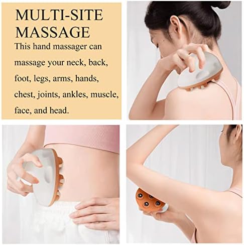 WMM Hand Held Massager, Full Body Massage Tool with Roller Ball Massager Manual 360-degree-roller for Muscle Back Neck Joint Foot Shoulder Leg Pain Relief with Portable Design - Image 5
