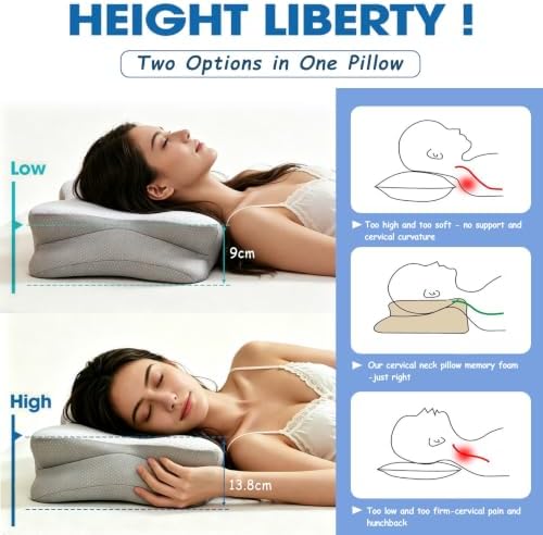 Cervical Neck Pillow for Neck Support Pillows for Sleeping - Image 7