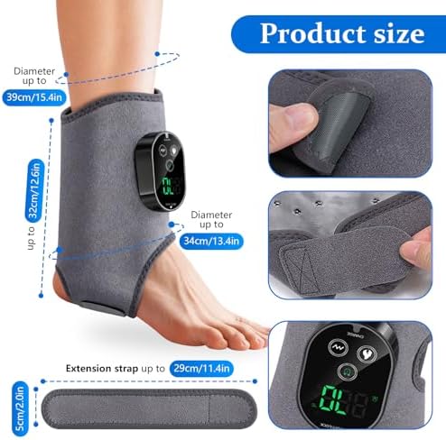 3-in-1 Foot Massager Charge 3 Vibration 6 Speed Heat Control (Grey 1Plack) - Image 2