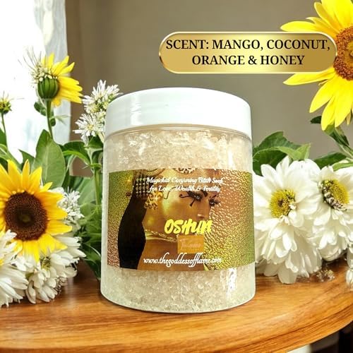 Oshun Bath Salts – Spiritual Cleansing Ritual Bath Soak – Goddess of Love & Abundance Inspired – Witchcraft, Wiccan, Pagan & Metaphysical Bath Supplies 12oz - Image 2