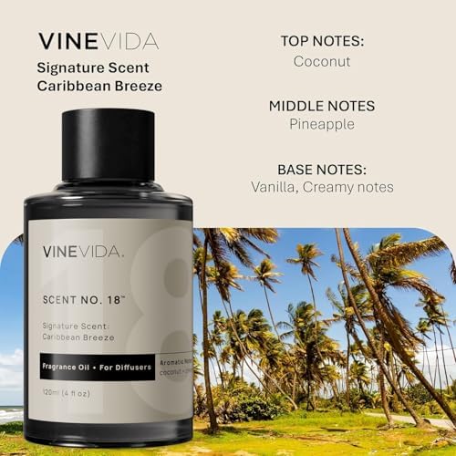 VINEVIDA Caribbean Breeze Fragrance Oil for Cold Air Diffusers - (4 Fl Oz) - Essential Oils for Diffuser Oil Refill & Air Freshener Room Spray - Image 2