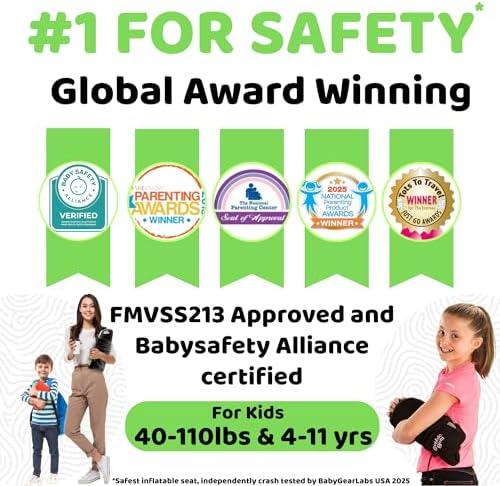 BubbleBum Inflatable Travel Booster Car Seat – Backless Booster carseat - Image 3