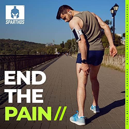 Sparthos Thigh Compression Sleeves, Quad Wrap, Hamstring Brace - Black-XXL - Image 2