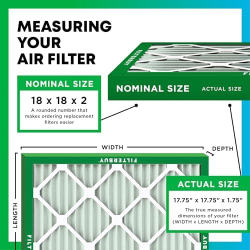 Filterbuy 18x18x2 Air Filter MERV 13 Smoke & Allergy Defense (2-Pack) - Image 2