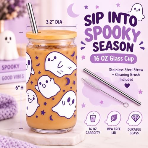 Boo Basket Gift for Women Including Glass Cup, Halloween Gifts for Girls - Image 2