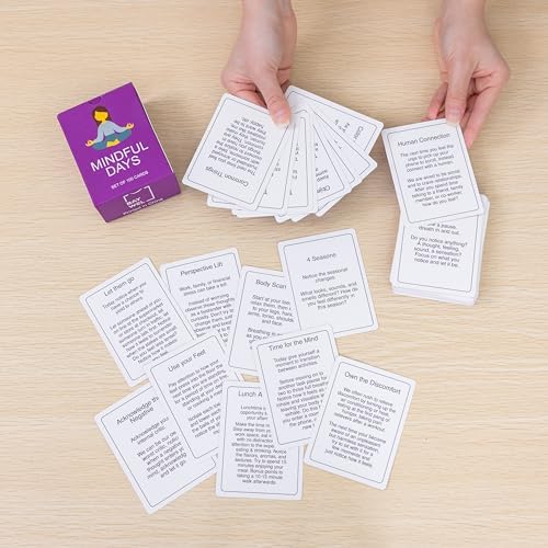 100 Mindful Days - Daily Mindful Activity Cards – Self-Care & Gratitude Prompts for All Ages | Portable Travel Deck for Mental Wellness, Focus & Stress Relief - Image 4