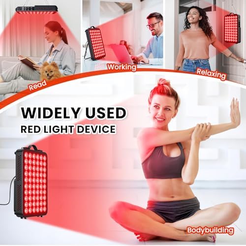 Red Light Therapy for Body, 660nm 850nm Near Infrared Light Therapy Panel, 60 Dual Chip LED Device with 300W of Power, Ideal for Body, Face, Improve Sleep, Skin Health, Includes Hanging Kit & Handle - Image 7