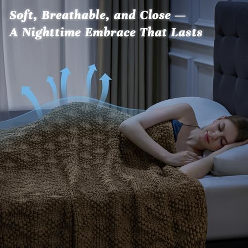 Anysay Knitted Weighted Blanket for Adult,Chunky Knit Throw 60''*80'' 10lbs - Image 3