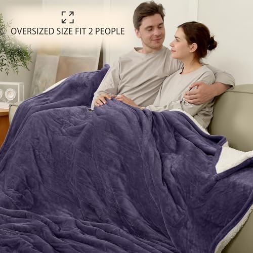 ESTINGO King Heated Blanket, Electric Blanket King Size Dual Control with 10 Hours Auto Off & 5 Heating Levels, King Heating Blanket with Machine Washable, 100"x90", Lavender Purple - Image 4