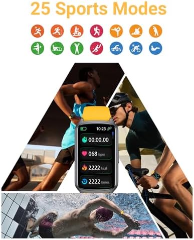 Amzhero Health Fitness Tracker with 24/7 Heart Rate, Blood Oxygen, Blood Pressure, Sleep Tracker, 5ATM Waterproof Activity Trackers with Step Tracker, Pedometer (S & L Bands Included) - Image 3