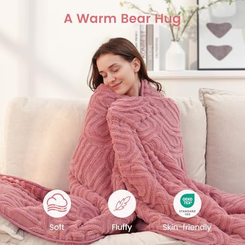 Sherpa Fleece Weighted Blanket for Adults, Dual Sided Soft, 48"x72" 15lbs - Image 4