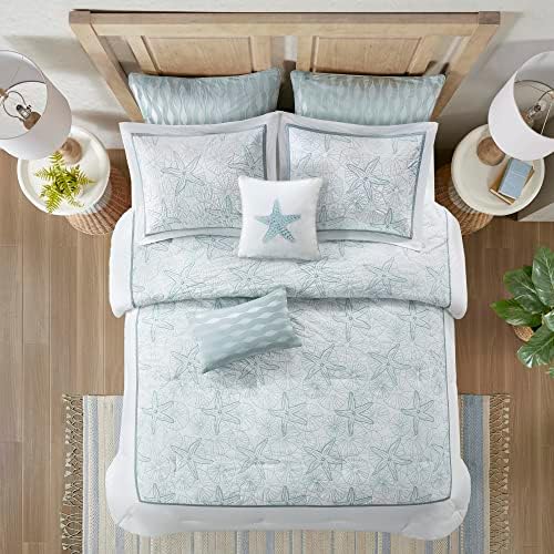 Harbor House Modern Design Decorative Pillow Hypoallergenic Sofa Cushion Lumbar, Back Support, Oblong 12" x 20", Maya Bay, Cotton Blue - Image 7