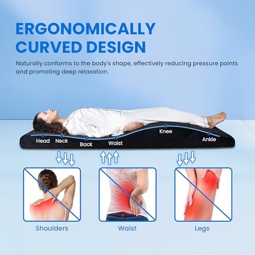 Lash Bed Foam Topper, Massage Table High-Density Foam Mattress Topper, Ergonomic Curved Lash Bed Cushion for Beauty Salon - Image 2