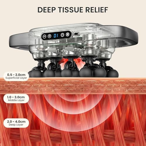 Envyvip 20-Heads Back Massager for Deep Tissue, Fathers Day Birthday Gifts for Men, Dad, Husband, Grandpa - 3 Modes 30 Speeds, Large Massage Area - Image 2