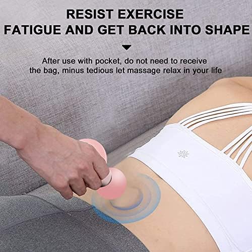 Mini Massage Gun, Portable Mini Massager USB Charging Electric Handheld Personal Massager with 6 Speed Vibration, Deep Tissue Muscle Massager Fascia Gun for Relaxation Muscles Relief Pain (Pink) - Image 7