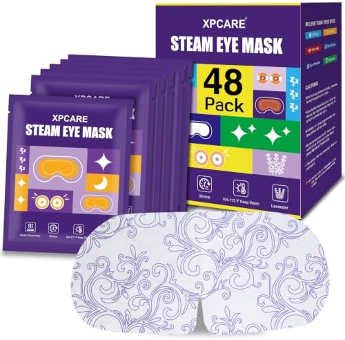 XPCARE 48 Pack Steam Eye Mask Disposable for Dry Eyes Cornea Care-Lavender by XPCARE