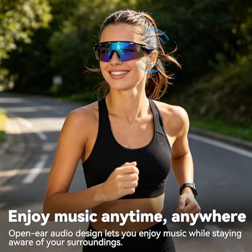 Smart Bluetooth Glasses, Waterproof Sport Bluetooth Sunglasses - Image 3