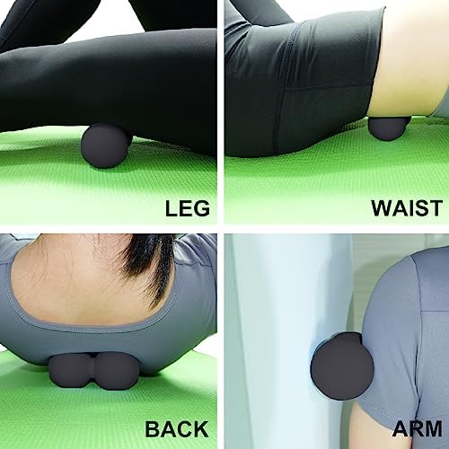 Hard Peanut Massage Ball, Double Lacrosse Massage Ball. Deep Tissue Massage Roller Mobility Ball for Physical Therapy Myofascial Release Muscle Relaxer Acupoint Massage (Black) - Image 5