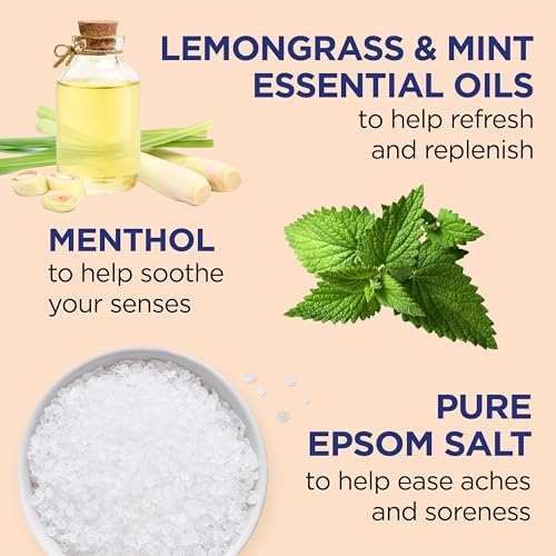 Dr Teal's Epsom Salt Magnesium Soak, Pre & Post Workout with Menthol & Essential Oils, 3 lbs (Pack of 4) - Image 4