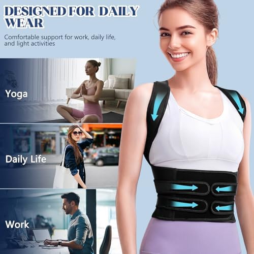 Posture Corrector for Men & Women, Full Back Brace & Straightener - Image 6