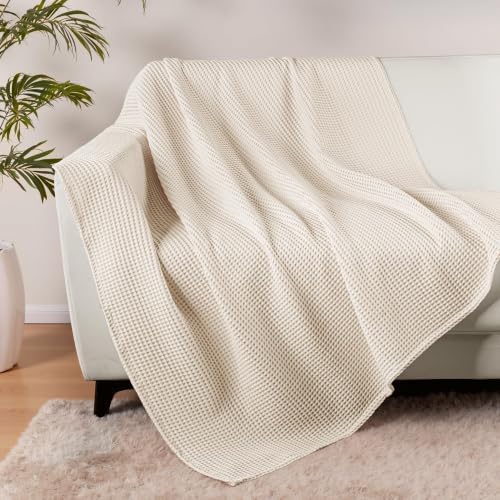 Exclusivo Mezcla 100% Cotton Breathable Waffle Blanket Twin Size, 60"x80" - Image 4