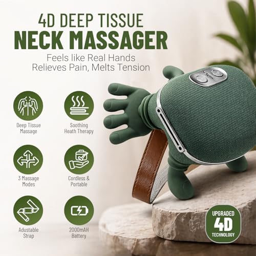 BeFit24 Deep Tissue Neck Massager with Heat, Upgraded 4D Feels Like Real Hands, Shiatsu Shoulder & Back Massager, Cordless Rechargeable for Relaxation & Comfort - Image 6