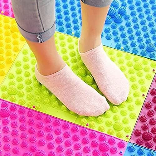 Foot Massage Mat Acupressure Mat Foot Walking Toe Plate Massage Pad Bathroom Mat Yoga Mat Anti-Slip Mat Outdoor Game 2 PCS (Green) - Image 2
