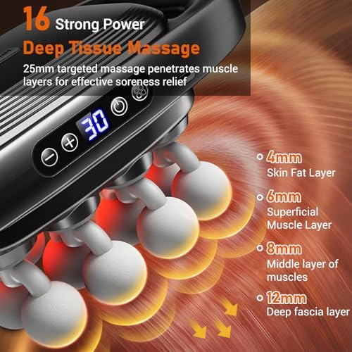 Gurui 16-Head Massage Gun Set for Deep Tissue Massage - Image 4