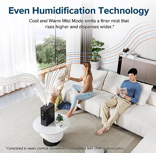 Levoit 6L Smart Warm and Cool Mist Humidifiers for Home Bedroom, 60H - Image 4