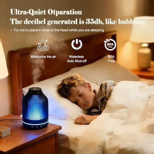 Diffuserlove USB Plug-in 150ML Essential Oil Diffuser Humidifier with Timer & 7 Color Night Light, Aromatherapy Diffuser for Bedroom Office Home Decor - Image 4