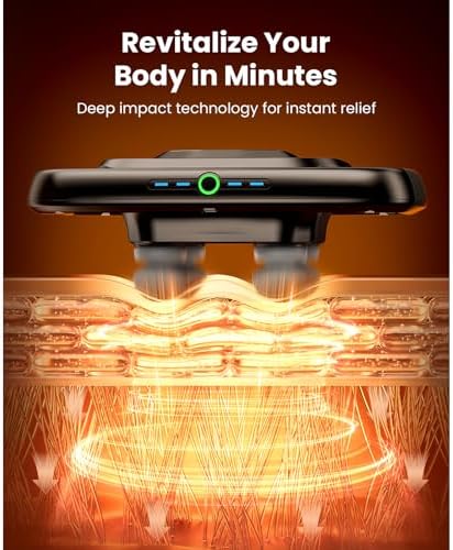 BOB AND BRAD A1 4-Head Massage Gun Deep Tissue, FSA Eligible/HSA Eligible, 4X Pain Relief Efficiency, Replaceable Massager Heads & Plate, Electric Percussion Massage Gun Tool for Back, Leg, Muscle - Image 3