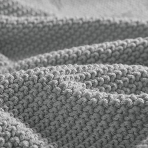 INK+IVY Bree Knit All Season Throw Blanket for Sofa, 50 x 60, Grey - Image 2