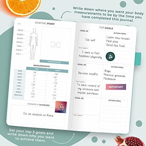 Clever Fox Wellness Planner & Food Journal Small Turquoise - Image 3