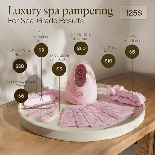 Facial Steamer Spa Kit with 15 Spa Tools for Complete At Home Facial - Image 3